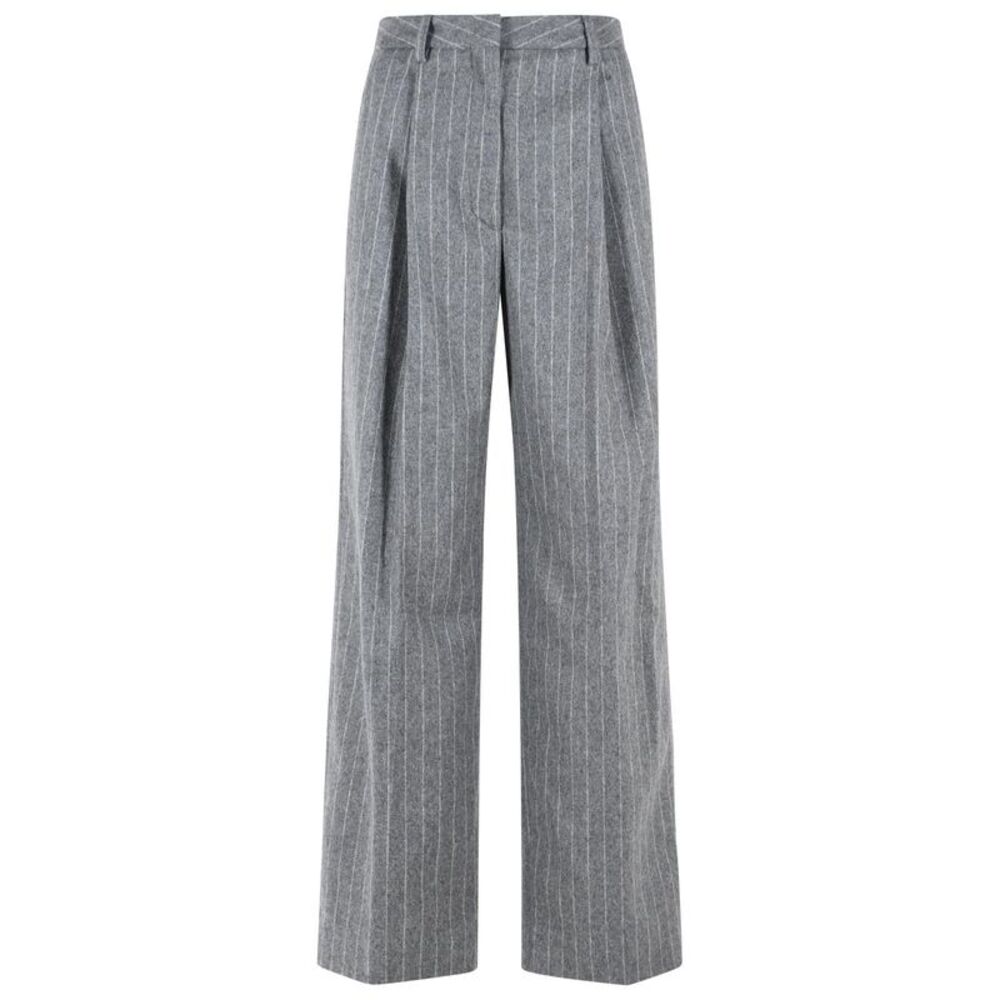 The Latest 'Axel' Grey Wool Blend Pants Women